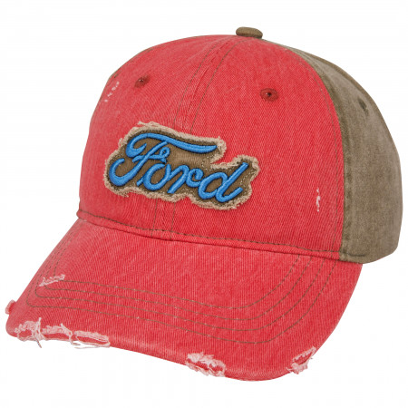 Ford Logo Distressed Cotton Twill Hat